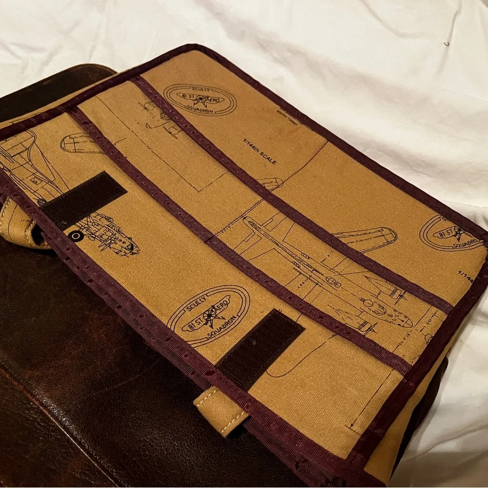 Leather briefcase; purchased from A.G. Russell knives company.
